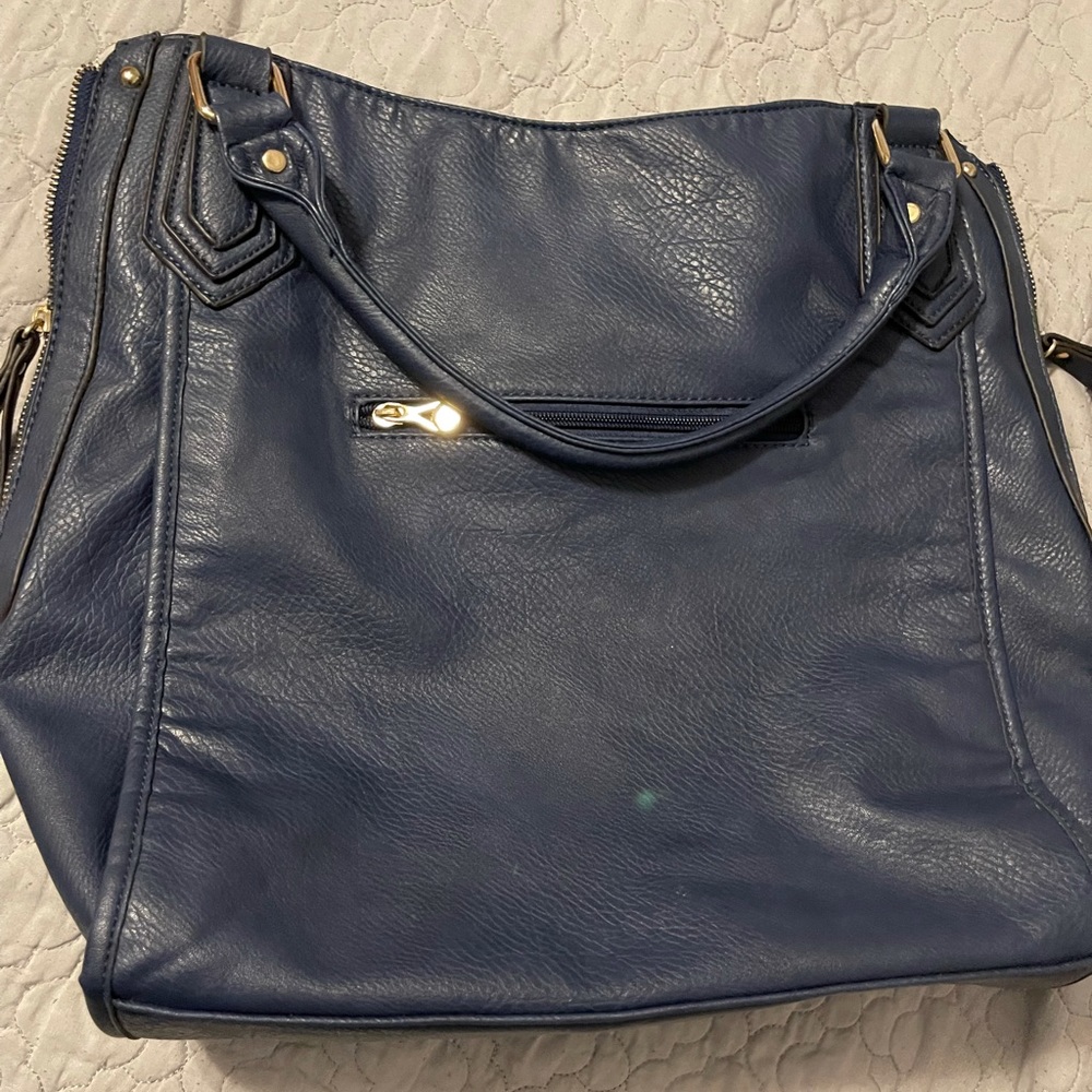 Latique, handbag, navy blue